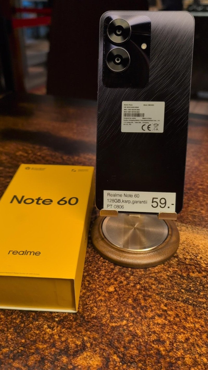 Mobiiltelefon Realme Note 60, 128GB karbis